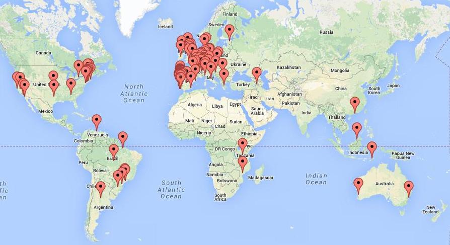 Os visitantes do Verdebranco vm de todo o mundo