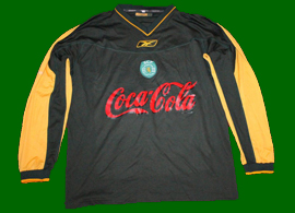 Equipamento de jogador de campo da Academia Sporting de Alcochete, de 2002/03, verso de mangas compridas