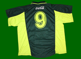 Away jersey with Coca-Cola sponsor, match worn by a Sporting U21