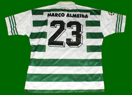 Camisola do Sporting usada por Marco Almeida contra o AS Monaco