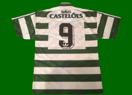 match worn shirt of Sporting legend Yordanov, 1994/95, short sleeved