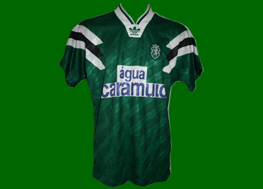 1992/93. Terceiro equipamento de Futebol de jogo, do jogador Juskowiak