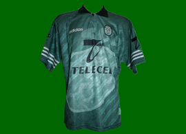 Equipamento alternativo verde do Sporting 1997/98