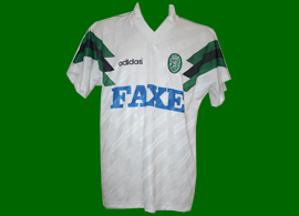 away match worn Sporting Clube de Portugal Faxe adidas 1993 1994