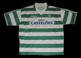 match worn shirt Sporting Academica de Coimbra Figo 1994 95