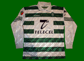 Match worn by Leandro, home kit 1997 1998 Sporting Lisbon