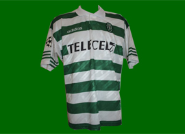 Equipamento de jogo Sporting 1997 1998 Marco Aurelio Champions League