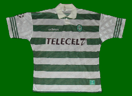 equipamento de jogo Sporting 1997 1998 Afonso Martins Liga dos Campees