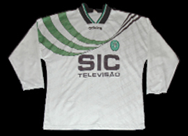 Sporting 1995 1996 Oceano camisola de jogo alternativa