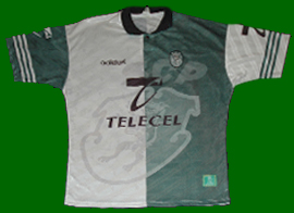 equipamento match worn Sporting 1997 1998 Patacas
