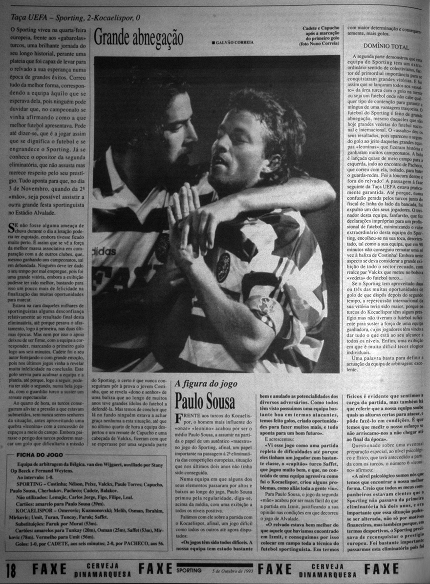 Casino Salzburg-Sporting, 7 de dezembro de 1993