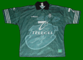 Equipamento classico do Sporting alternativo todo verde 1996 1997