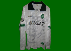 white away player issue third kit Sporting Lisbon 97 98 Pedro Martins