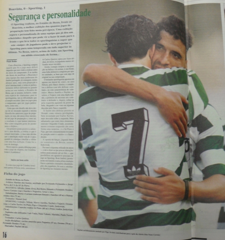 Boavista-Sporting, jogo amigvel de 7 de Agosto de 1994