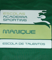 equipamento Sporting escola de futebol academia Manique