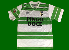 equipamento alternativo de jogo de 2000/01 do Farense