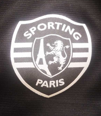 Sporting Clube de Paris Filial n143 do SCP. Equipamento alternativo negro de jogo de Futsal