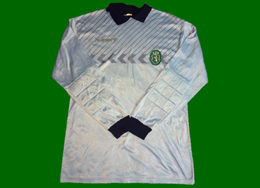 1987/88, camisola Hummel de jogo de guarda redes do Damas