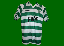 camisola do Sporting usada por Carlos Xavier em jogo 1988 Hummel Fnac