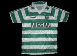 Match worn Sporting Lisbon jersey, make Hummel with sponsor Nissan 1989 90