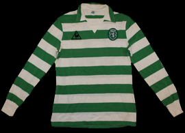 Sporting 1983/1984. Camisola de jogo Le Coq Sportif, do Jordo