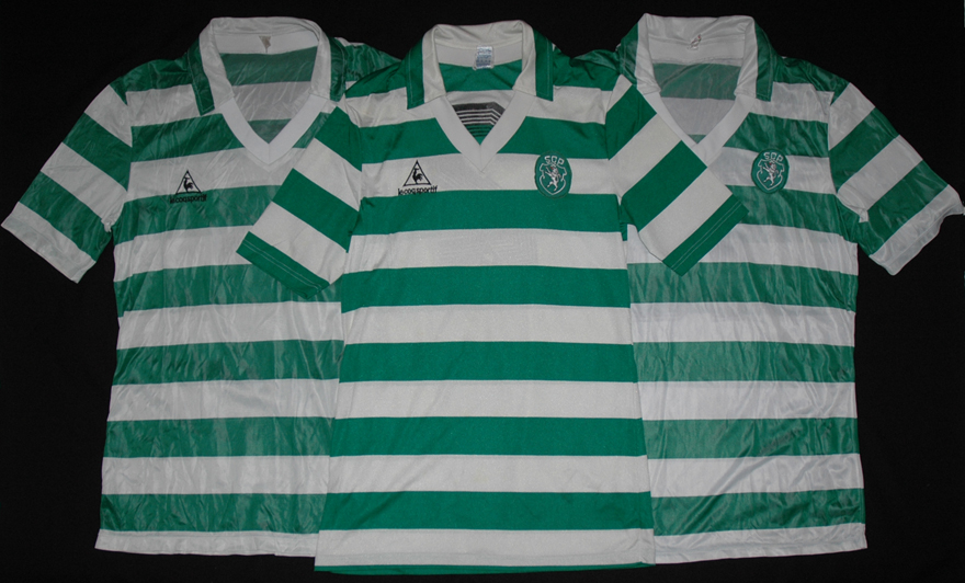 Trs camisolas de jogo Le Coq Sportif do Sporting comparadas