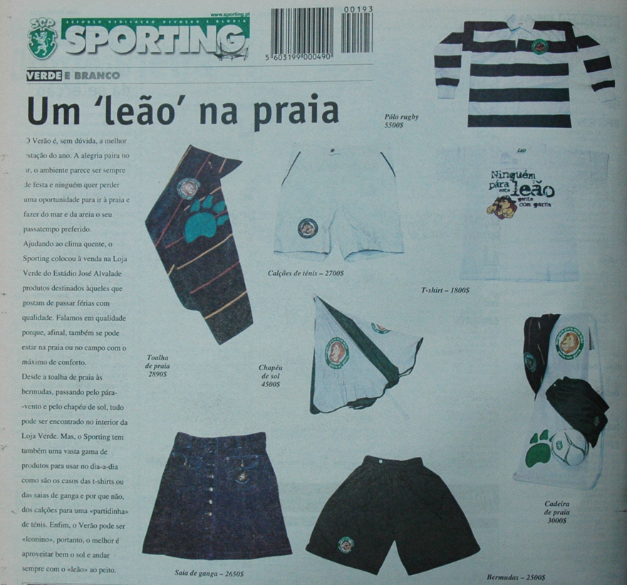 Um leo na praia - Sporting 2000