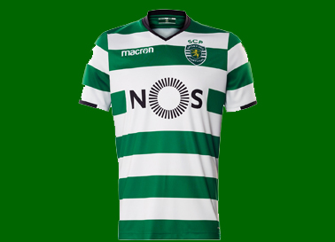 2017/18. Camisola listada principal do Sporting