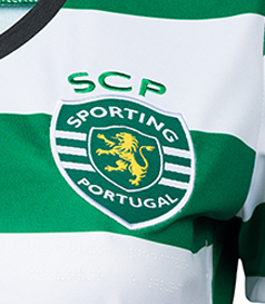 2017/18. Equipamento listado do Sporting para senhoras Leoas