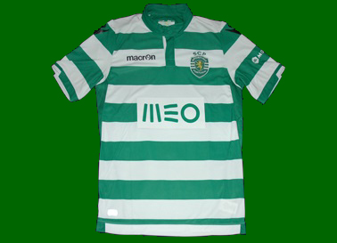 2014/15 Sporting Lisbon home shirt made by Macron