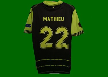 2017/18. Camisola Champions de jogo do Mathieu