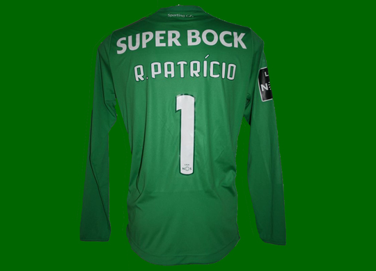 2015/16. Equipamento de jogo do Sporting, do jogador de futebol Rui Patrcio