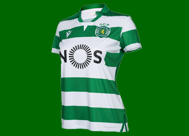 2019/20. Equipamento do Sporting de Senhora. Leoas com garra