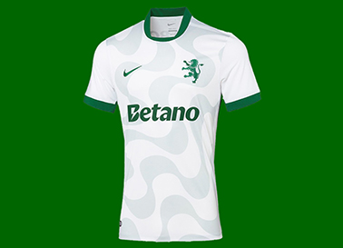 2025/26. Camisola do Sporting da Loja Verde alternativa branca