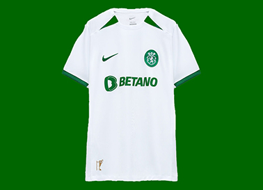 Camisola do Sporting Clube de Portugal, 2023/24. Terceira camisola alternativa, em homenagem  conquista da Taa das Taas em 1964