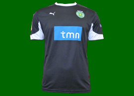 equipamento do Sporting 2011 2012 segunda alternativa, preto, usado por Bojinov jogo Zurique-Sporting