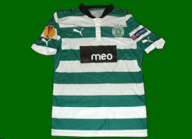 Match worn Sporting Lisbon hooped shirt Daniel Carrio Europe League 2012/13