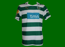 Equipamento de jogo (Liga Europa) do Sporting do Daniel Carrio 2011/12