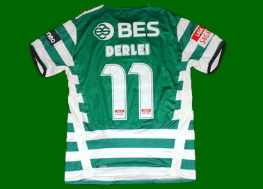 Derlei Sporting Lisbon 2008/09 matchworn short sleeved shirt