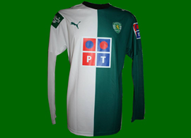 2007/08. Longsleeved Stromp shirt of the ninja Derlei, League Cup Sporting Lisbon