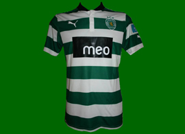 2012/13. Equipamento listado oficial do Sporting, jogador Jeffren, Taa da Liga