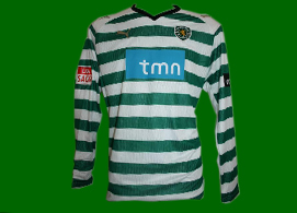 Official Sporting Lisbon soccer jersey match worn Liedson 2008/09 Portugal