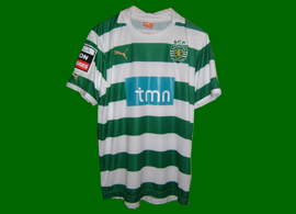 Sporting Lisbon Ricky van Wolfswinkel match worn soccer jersey 2011 12