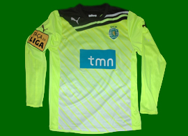 2011/2012. Bench worn shirt of Portugal Rui Patrício, League Cup issue. Marcelo Boeck was the goal keeper in all League Cup games this season