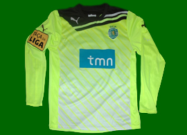 2011/2012. Bench worn shirt of Portugal Rui Patrcio, League Cup issue. Marcelo Boeck was the goal keeper in all League Cup games this season