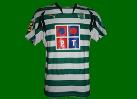 Camisa do Sporting Liga Sagres Joao Moutinho 2007 2008