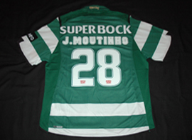 camisola do Sporting 2009 2010 personalizada Joo Moutinho