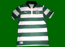 New Sporting Lisbon green/white stripes top 2012/13, without the meo sponsor