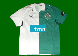 Stromp split green/white jersey, player Anderson Polga Brasil 2009/10