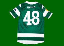 equipamento de jogo do Sporting Insua Liga Europa